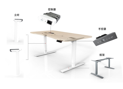 电动办公升降柱安装及应用案列-深圳盐田港某公司