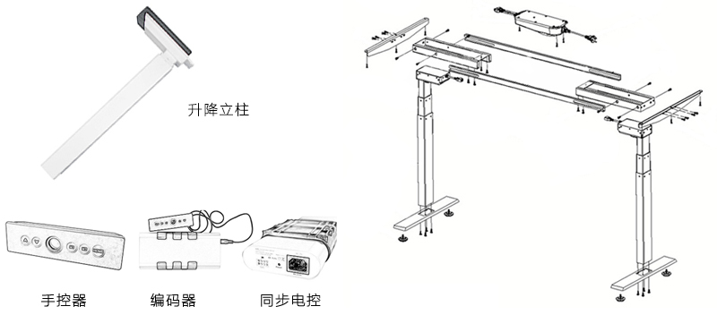 办公桌升降机构